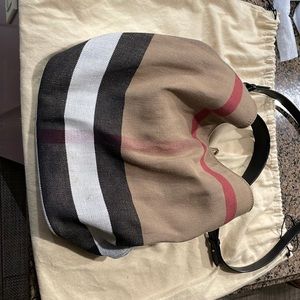 Burberry canvas tote bag